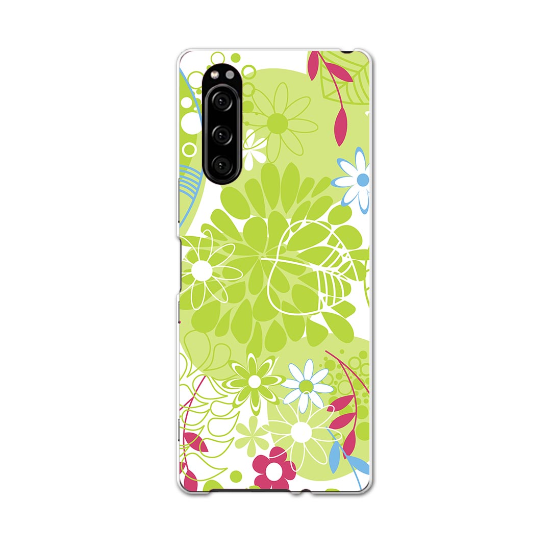乐天商城 - SO-01M Xperia 5 エクスペリア ファイブ so01m docomo ドコモ スマホ カバー 全機種対応 あり ケース スマホケース スマホカバー TPU ソフトケース 001305 花　カラフル