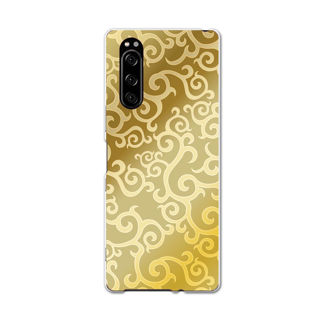 SOV41 Xperia 5 エクスぺリア ファイブ xperia5 sov41 au エーユー スマホ カバー 全機種対応 あり ケース スマホケース スマホカバー TPU ソフトケース 001882 模様 シンプル ゴールド