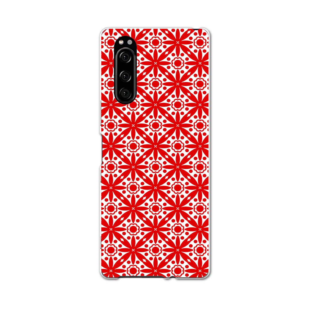 SO-01M Xperia 5 エクスペリア ファイブ so01m docomo ドコモ スマホ カバー 全機種対応 あり ケース スマホケース スマホカバー TPU ソフトケース 002430 模様　赤
