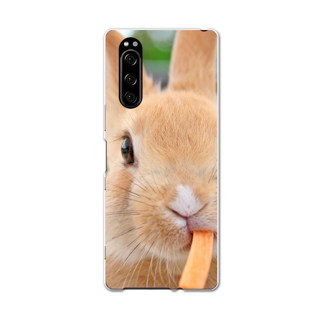 SOV41 Xperia 5 エクスぺリア ファイブ xperia5 sov41 au エーユー スマホ カバー 全機種対応 あり ケース スマホケース スマホカバー TPU ソフトケース 002807 うさぎ　動物　写真