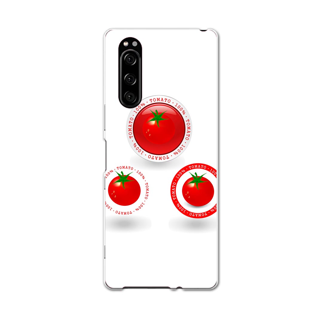 SO-01M Xperia 5 エクスペリア ファイブ so01m docomo ドコモ スマホ カバー 全機種対応 あり ケース スマホケース スマホカバー TPU ソフトケース 003193 食べ物　シンプル　赤