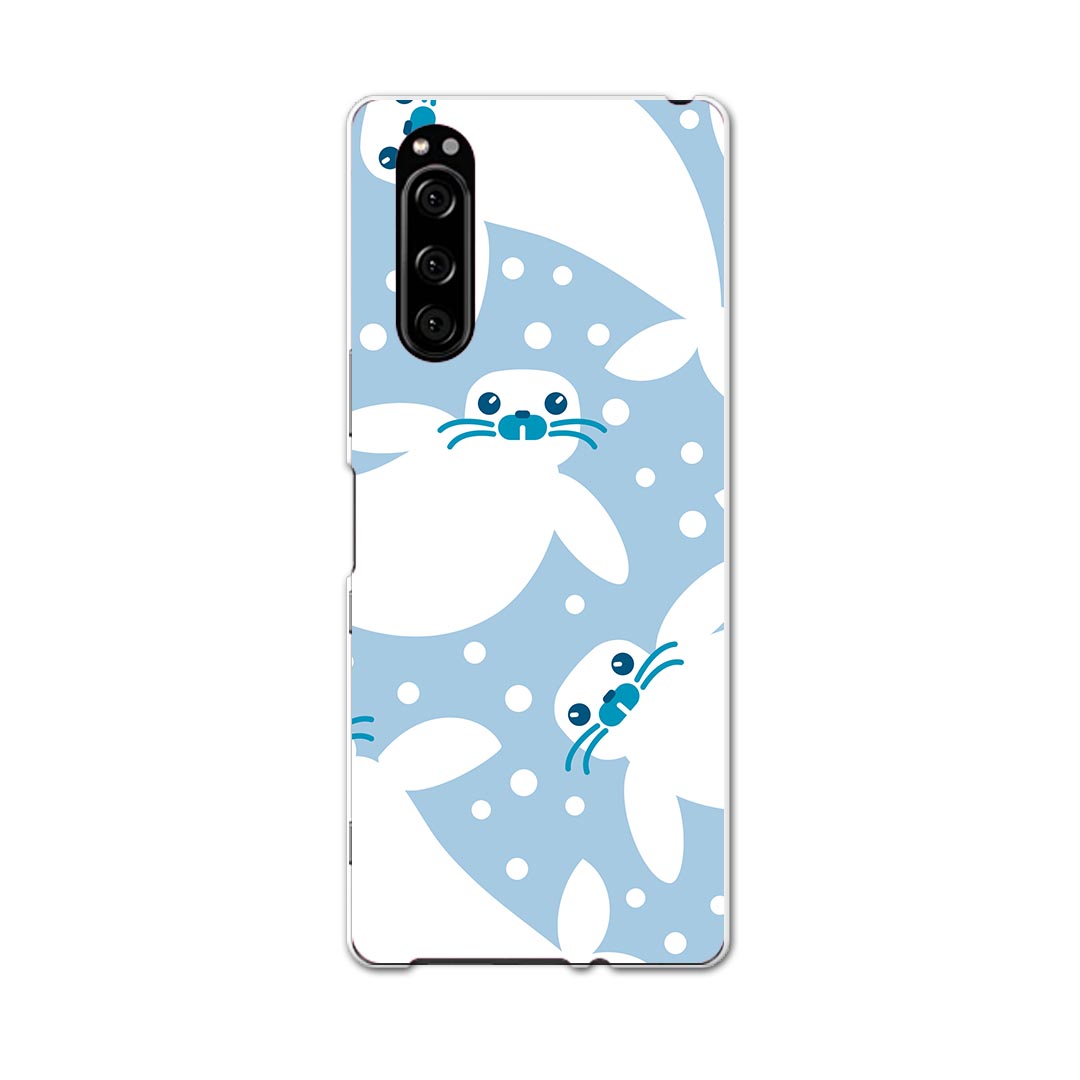 SO-01M Xperia 5 エクスペリア ファイブ so01m docomo ドコモ スマホ カバー 全機種対応 あり ケース スマホケース スマホカバー TPU ソフトケース 003893 動物　キャラクター　青