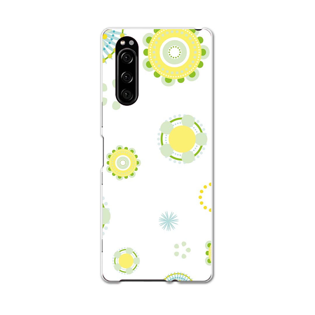 SO-01M Xperia 5 エクスペリア ファイブ so01m docomo ドコモ スマホ カバー 全機種対応 あり ケース スマホケース スマホカバー TPU ソフトケース 004443 花　シンプル　フラワー(2.0)