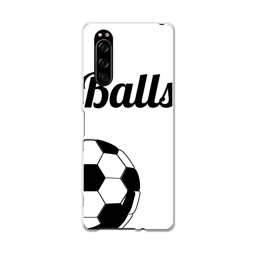 SOV41 Xperia 5 エクスぺリア ファイブ xperia5 sov41 au エーユー スマホ カバー 全機種対応 あり ケース スマホケース スマホカバー TPU ソフトケース 010180 スポーツ　サッカー　ボール(2.0)