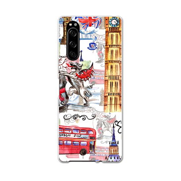 SOV41 Xperia 5 エクスぺリア ファイブ xperia5 sov41 au エーユー スマホ カバー 全機種対応 あり ケース スマホケース スマホカバー TPU ソフトケース 014848 ロンドン イギリス 外国 イラスト