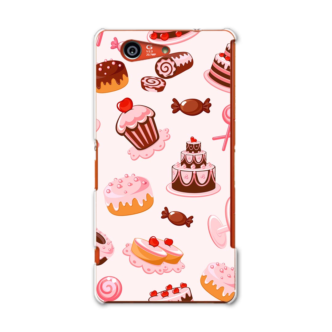 SO-02G Xperia Z3　compact エクスペリア so02g docomo ドコモ スマホ カバー ケース スマホケース スマホカバー TPU ソフトケース スイーツ　ケーキ ラブリー 000833