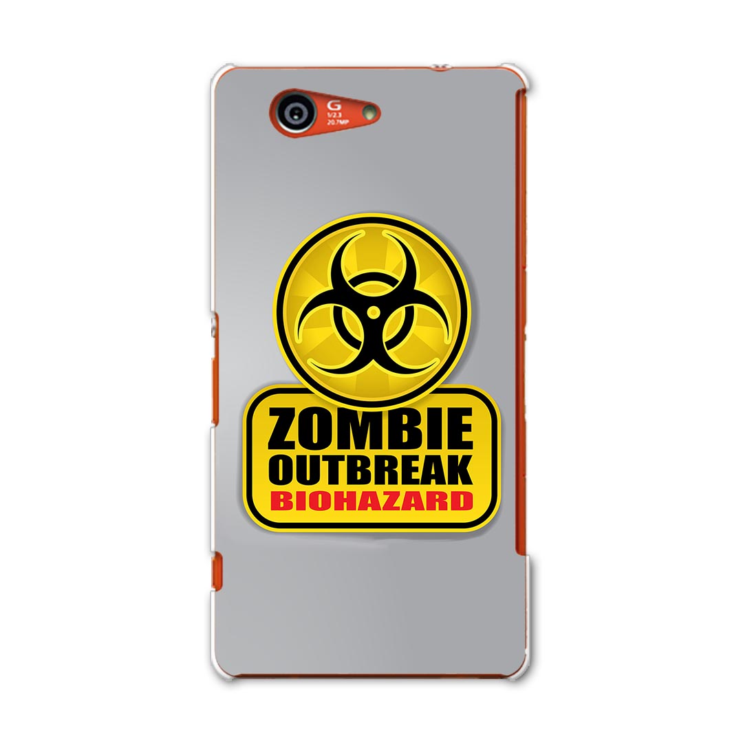 SO-02G Xperia Z3 compact エクスペリア z3 コンパクト so02g docomo ドコモ スマホ カバー ケース スマホケース スマホカバー PC ハードケース 標識 ゾンビ バイオハザード ユニーク 001180
