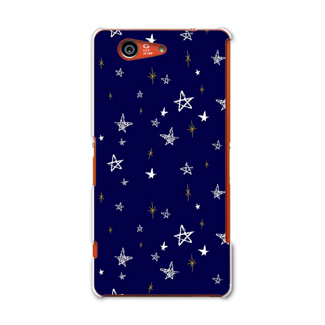 SO-02G Xperia Z3 compact エクスペリア z3 コンパクト so02g docomo ドコモ スマホ カバー ケース スマホケース スマホカバー PC ハードケース 星 スター 模様 その他 006537