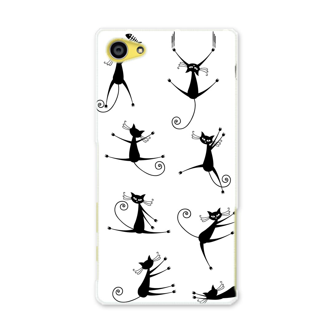 SO-02H Xperia Z5 compact エクスペリア z5 コンパクト so02h docomo ドコモ スマホ カバー ケース スマホケース スマホカバー PC ハードケース 猫 イラスト アニマル ユニーク 004604