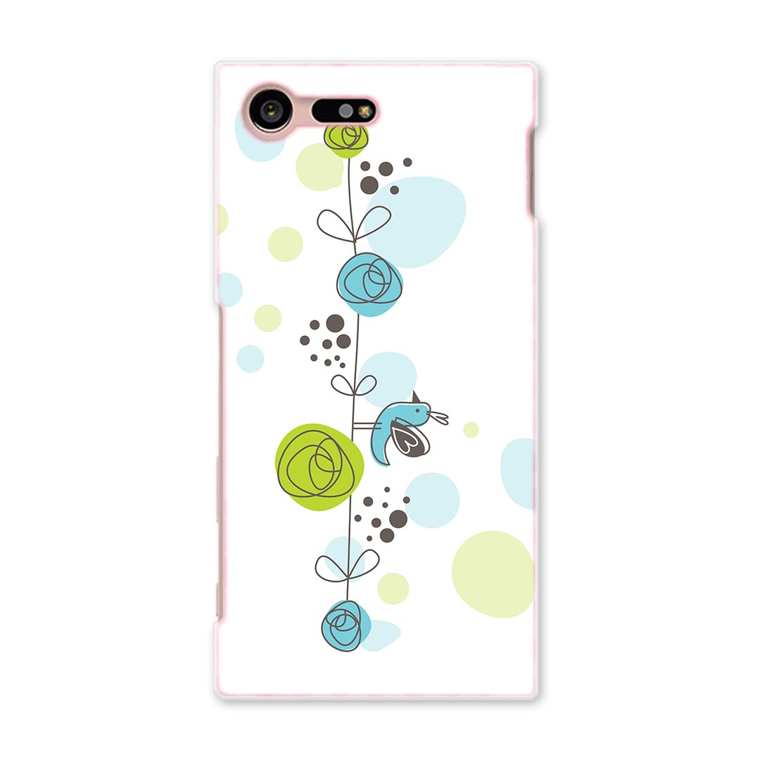 SO-02J Xperia Z compact エクスペリア so02j docomo ドコモ スマホ カバー ケース スマホケース スマホカバー PC ハードケース 花 薔薇 とり フラワー 001554