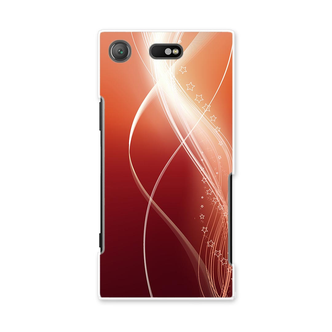 SO-02K XPERIA XZ1 Compact エクスペリア so02k docomo ドコモ スマホ カバー スマホケース スマホカバー PC ハードケース 星 シンプル 赤 ラブリー クール 001899