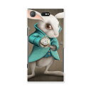 SO-02K XPERIA XZ1 Compact エクスペリア so02k docomo ドコモ スマホ カバー スマホケース スマホカバー PC ハードケース イラスト うさぎ 兎 時計 アニマル 007895