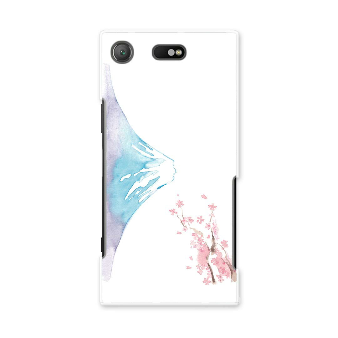 SO-02K XPERIA XZ1 Compact エクスペリア so02k docomo ドコモ スマホ カバー スマホケース スマホカバー PC ハードケース 富士山 桜 日本 012914