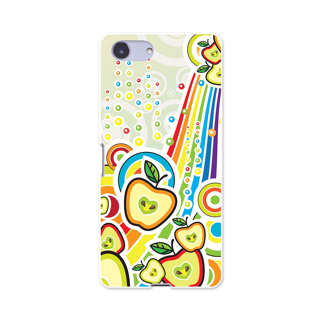 SO-02L Xperia Ace エクスペリア エース so02l docomo ドコモ スマホ カバー ケース スマホケース スマホカバー TPU ソフトケース 004961 林檎　ポップ　カラフル