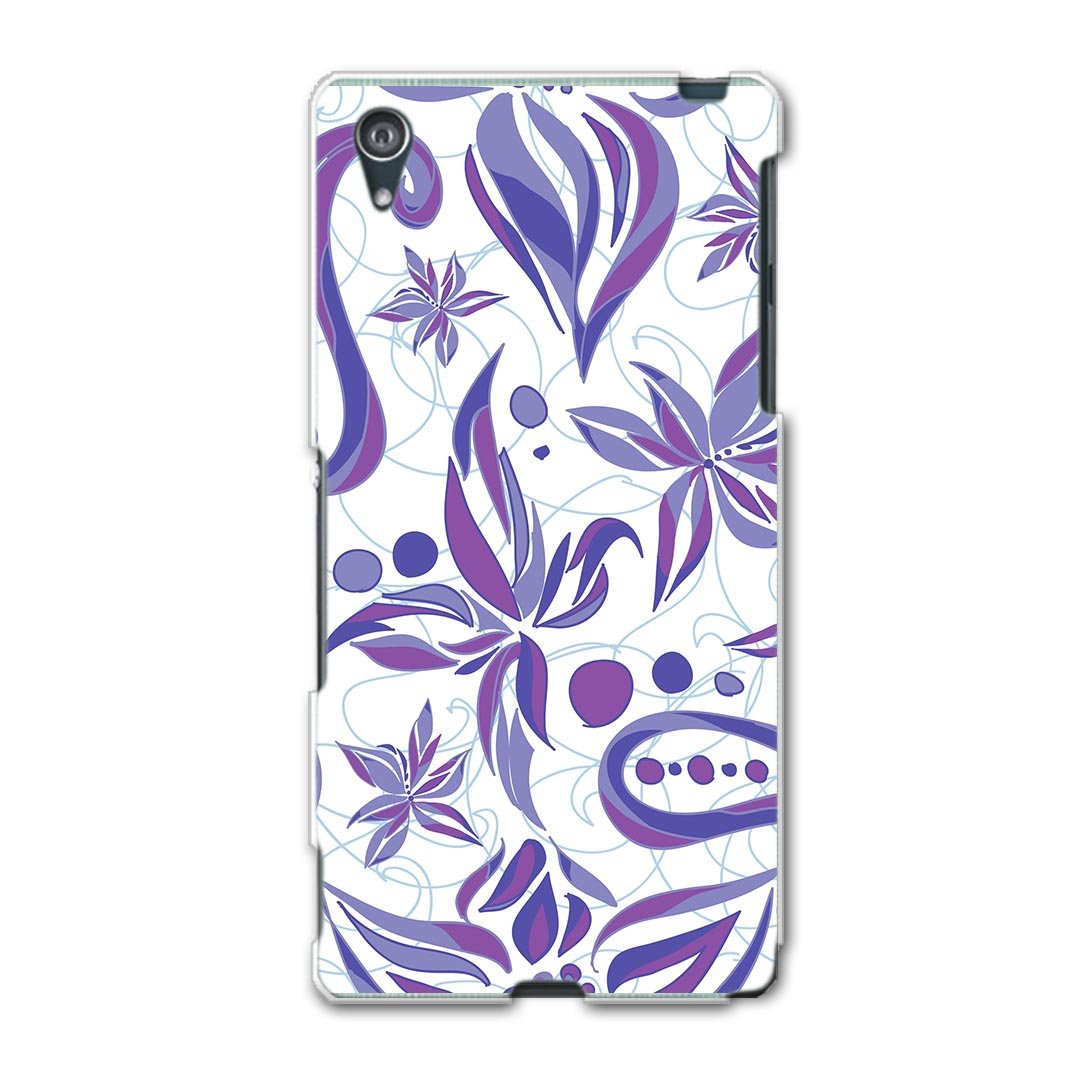 SO-03F Xperia Z2 エクスペリア so03f docomo ドコモ スマホ カバー ケース スマホケース スマホカバー TPU ソフトケース 花　紫 その他 001131