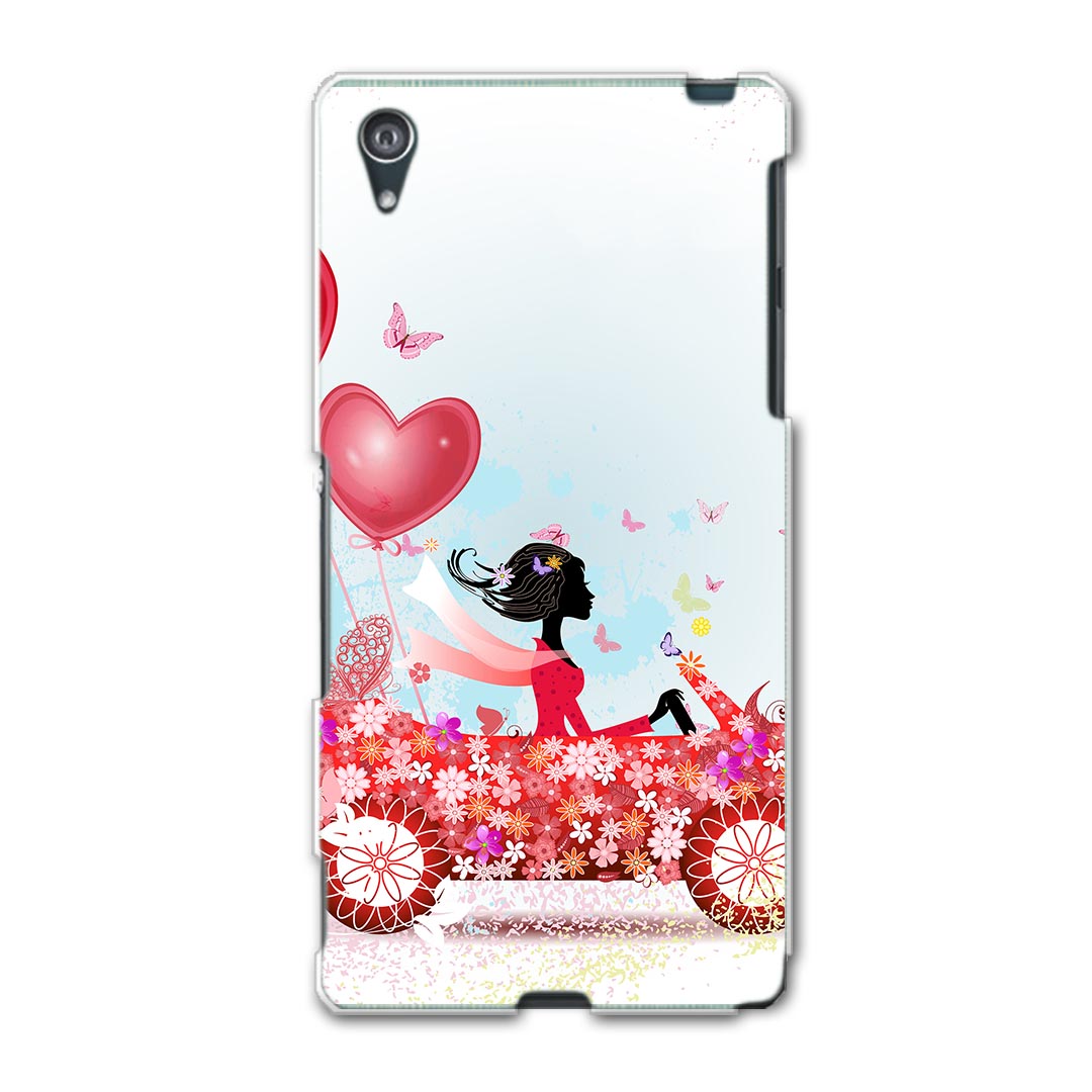 SO-03F Xperia Z2 エクスペリア so03f docomo ドコモ スマホ カバー ケース スマホケース スマホカバー TPU ソフトケース ハート　車　人物 ラブリー フラワー 005704