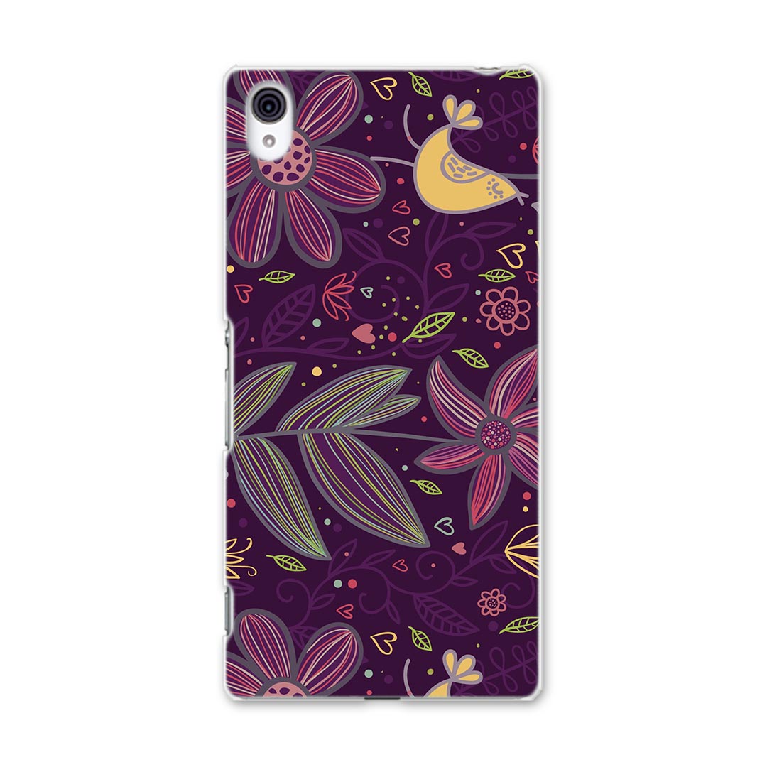 Rakuten - SO-03G Xperia Z4 エクスペリア so03g docomo ドコモ スマホ カバー スマホケース スマホカバー PC ハードケース 花 イラスト かわいい フラワー 000376