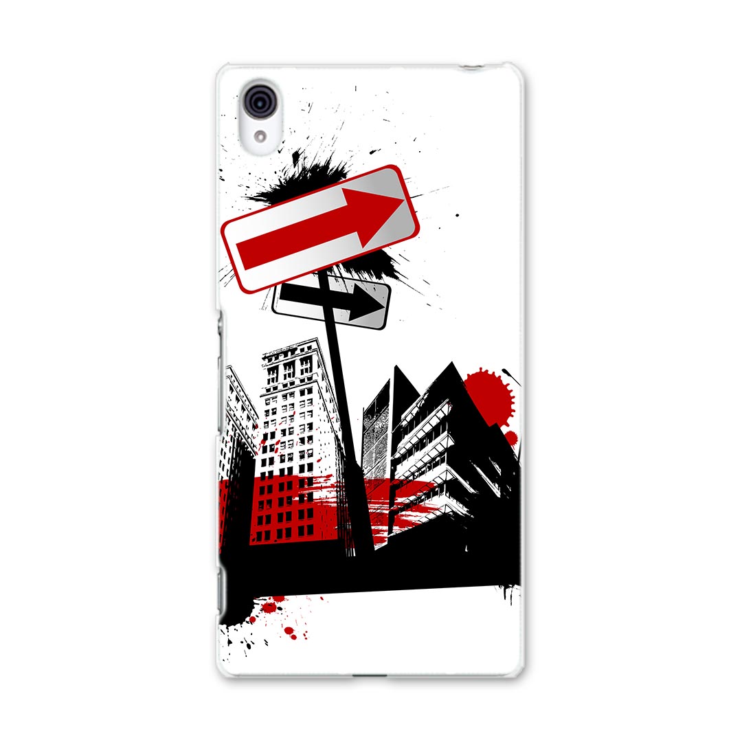 SO-03G Xperia Z4 エクスペリア so03g docomo ドコモ スマホ カバー スマホケース スマホカバー TPU ソフトケース 街 看板 ユニーク 001645