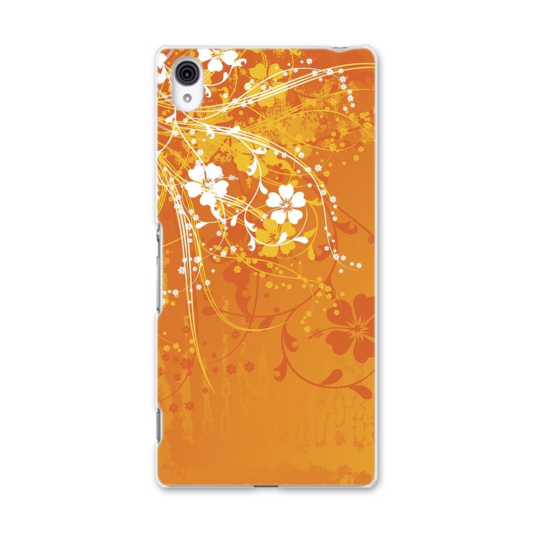 Rakuten - SO-03G Xperia Z4 エクスペリア so03g docomo ドコモ スマホ カバー スマホケース スマホカバー TPU ソフトケース 花 フラワー オレンジ フラワー クール 001955