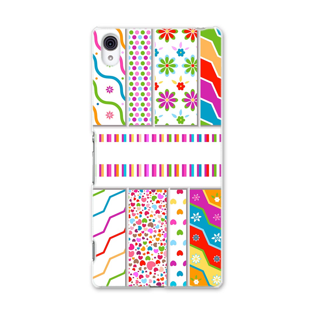 SO-03G Xperia Z4 エクスペリア so03g docomo ドコモ スマホ カバー スマホケース スマホカバー TPU ソフトケース カラフル ポップ チェック・ボーダー ラブリー ユニーク 004716