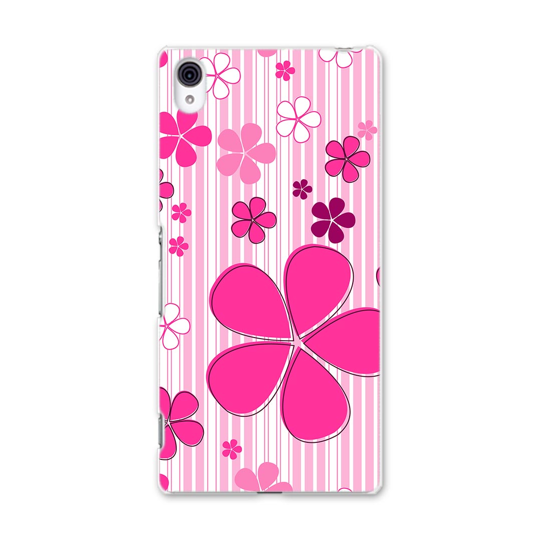SO-03G Xperia Z4 エクスペリア so03g docomo ドコモ スマホ カバー スマホケース スマホカバー TPU ソフトケース ピンク 白 花 フラワー ラブリー 005368