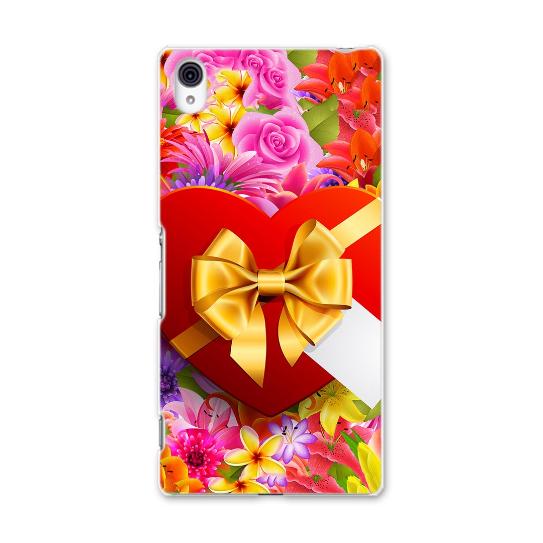 SO-03G Xperia Z4 エクスペリア so03g docomo ドコモ スマホ カバー スマホケース スマホカバー TPU ソフトケース 花 フラワー ハート ラブリー フラワー 005609(2.0)