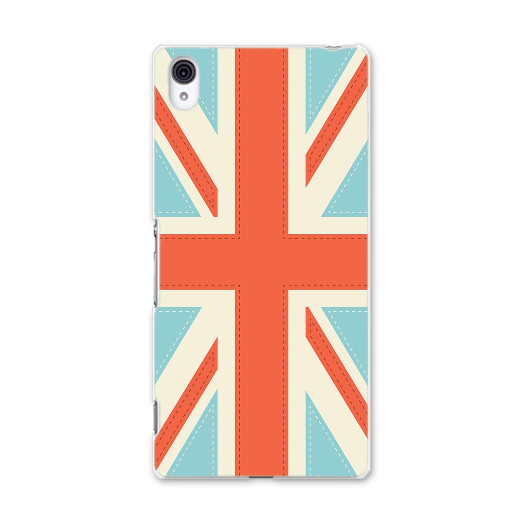 SO-03G Xperia Z4 エクスペリア so03g docomo ドコモ スマホ カバー スマホケース スマホカバー PC ハードケース 国旗 英国 赤 レッド 水色 その他 007443
