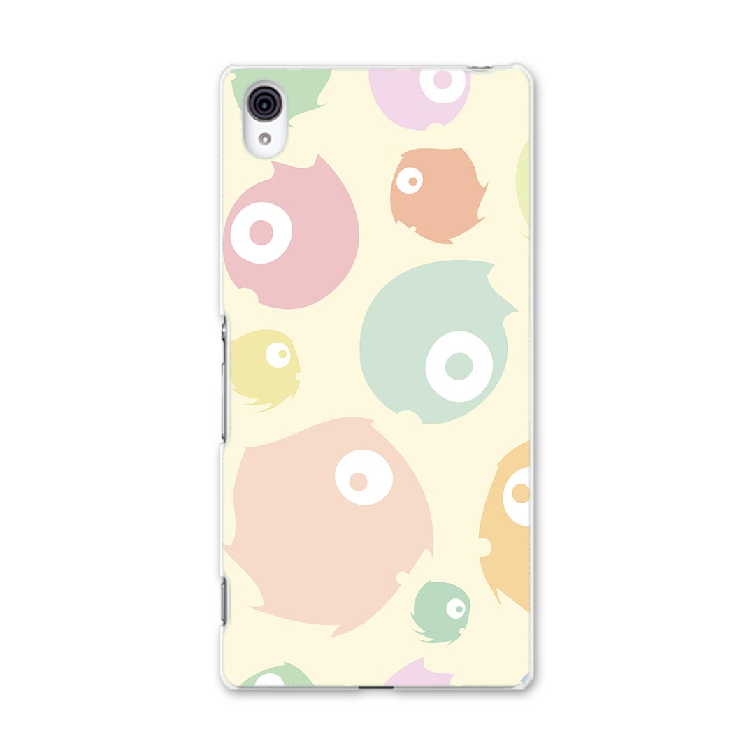 SO-03G Xperia Z4 エクスペリア so03g docomo ドコモ スマホ カバー スマホケース スマホカバー TPU ソフトケース カラフル パステル モンスター 模様 ラブリー 008494