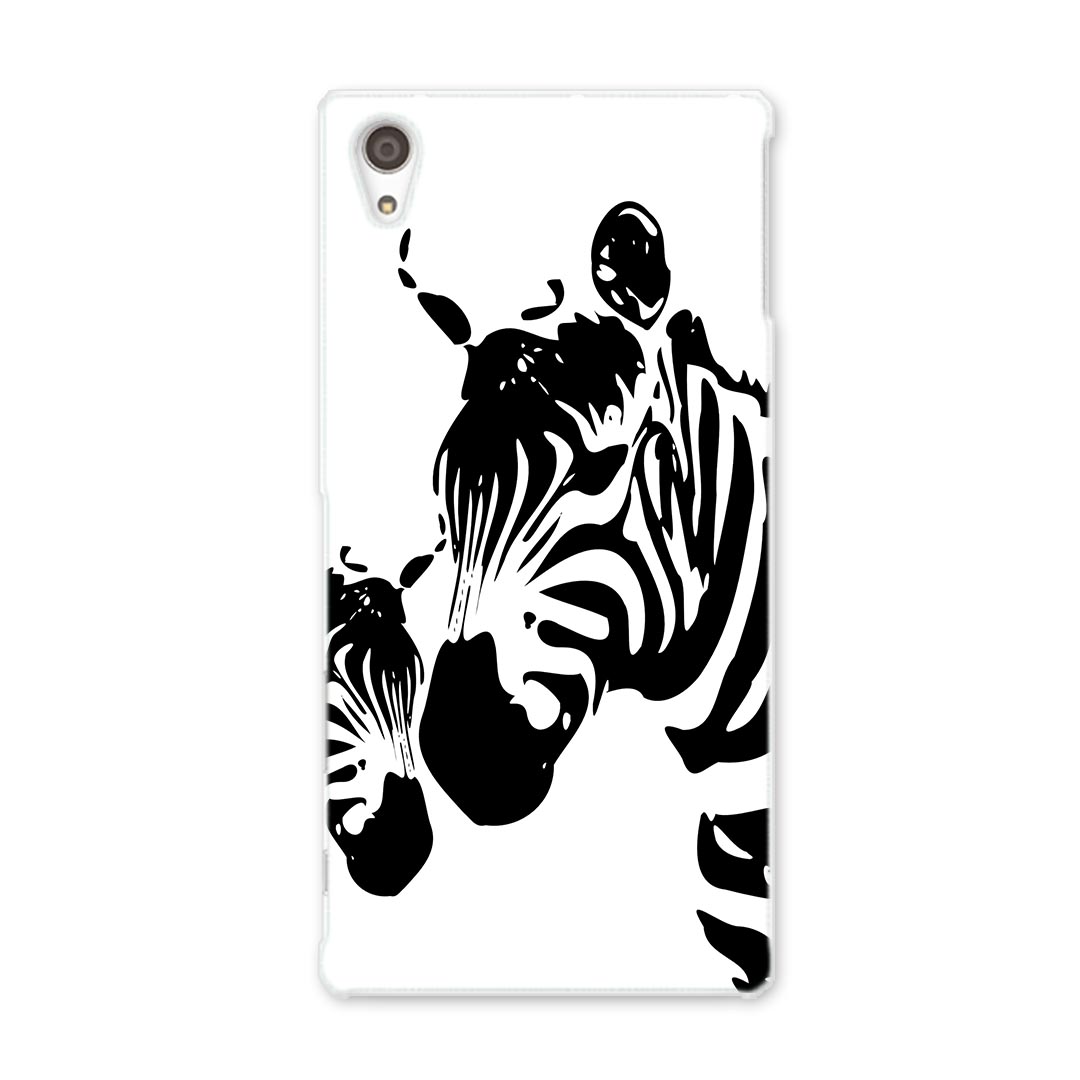 SO-03H Xperia Z5 premium エクスペリア プレミアム so03h docomo ドコモ スマホ カバー スマホケース スマホカバー TPU ソフトケース 動物 イラスト 白 黒 アニマル 003451