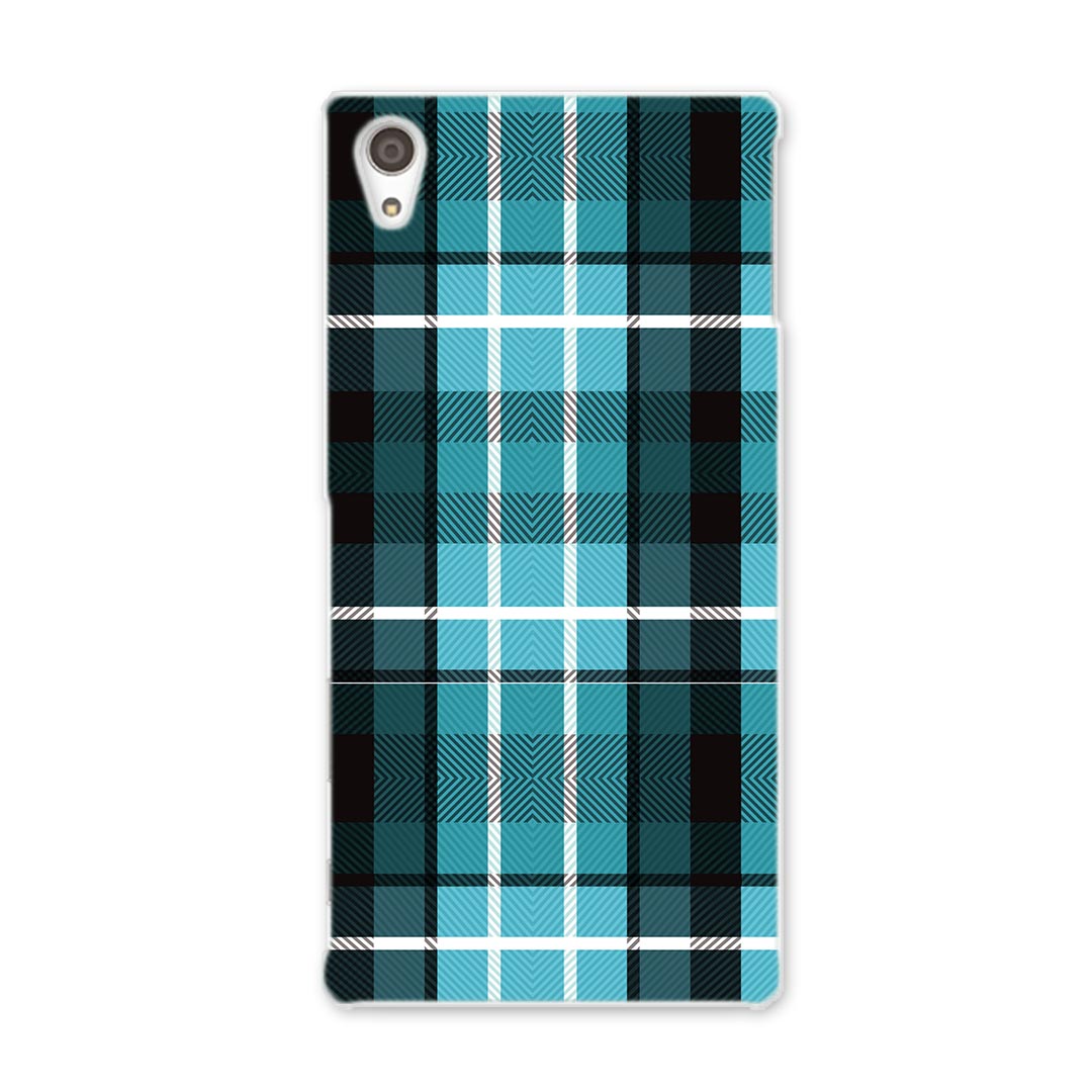 SO-03H Xperia Z5 premium エクスペリア so03h docomo ドコモ スマホ カバー スマホケース スマホカバー PC ハードケース チェック 青 黒 チェック・ボーダー 004186