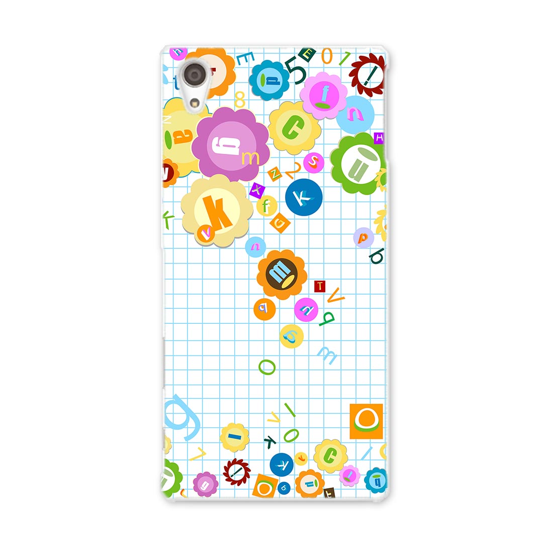 SO-03H Xperia Z5 premium エクスペリア プレミアム so03h docomo ドコモ スマホ カバー スマホケース スマホカバー TPU ソフトケース 英語 花 ポップ ラブリー フラワー 004942