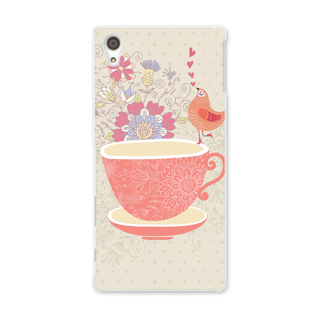 SO-03H Xperia Z5 premium エクスペリア プレミアム so03h docomo ドコモ スマホ カバー スマホケース スマホカバー TPU ソフトケース 鳥 花 フラワー ラブリー 006258