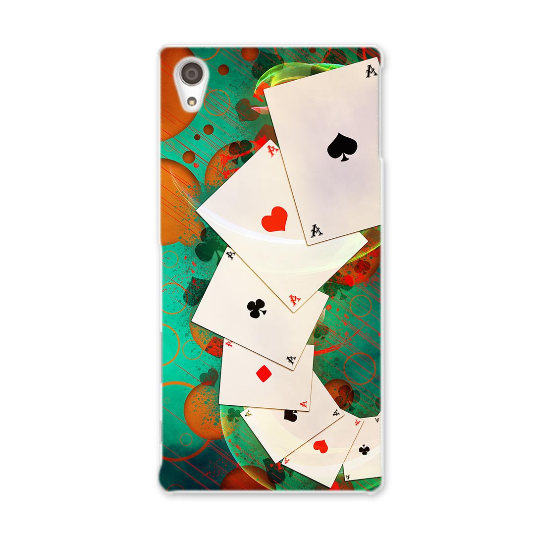 SO-03H Xperia Z5 premium エクスペリア プレミアム so03h docomo ドコモ スマホ カバー スマホケース スマホカバー TPU ソフトケース トランプ エース クール 006965