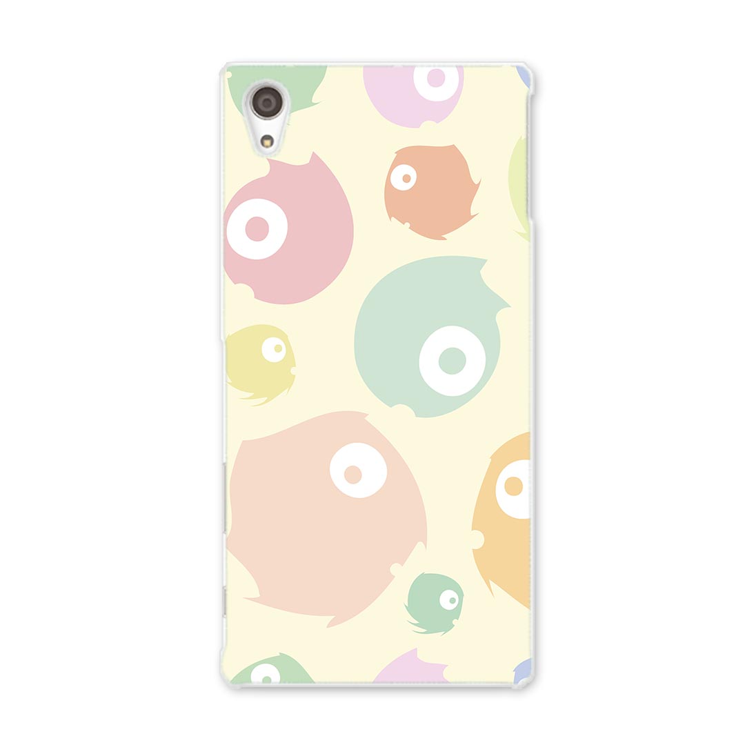 SO-03H Xperia Z5 premium エクスペリア プレミアム so03h docomo ドコモ スマホ カバー スマホケース スマホカバー TPU ソフトケース カラフル パステル モンスター 模様 ラブリー 008494