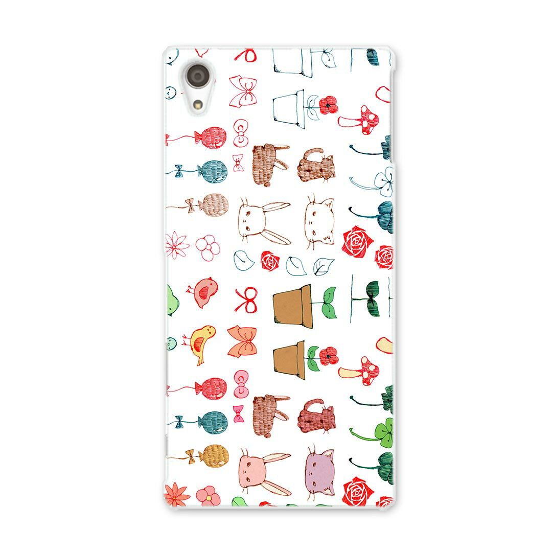 Rakuten - SO-03H Xperia Z5 premium エクスペリア プレミアム so03h docomo ドコモ スマホ カバー スマホケース スマホカバー TPU ソフトケース 動物 猫 鳥 リボン 009423