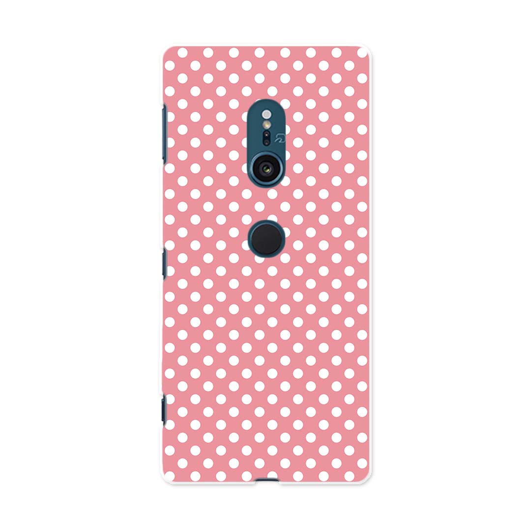 SO-03K Xperia XZ2 エクスペリア エックスゼットツー docomo so03k ドコモ スマホ カバー スマホケース スマホカバー PC ハードケース 009062 シンプル 水玉 ドット ピンク