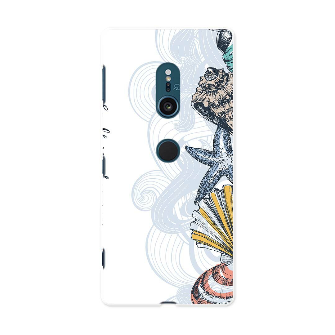 702SO XPERIA XZ2 エクスペリア エックスゼットツー 702so softbank ソフトバンク スマホ カバー ケース スマホケース スマホカバー TPU ソフトケース 009837 海　貝殻　英語のサムネイル