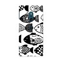 SOV37 Xperia XZ2 エクスペリア エックスゼットツー au エーユー スマホ カバー スマホケース スマホカバー PC ハードケース 011953 魚 モノトーン イラスト(2)