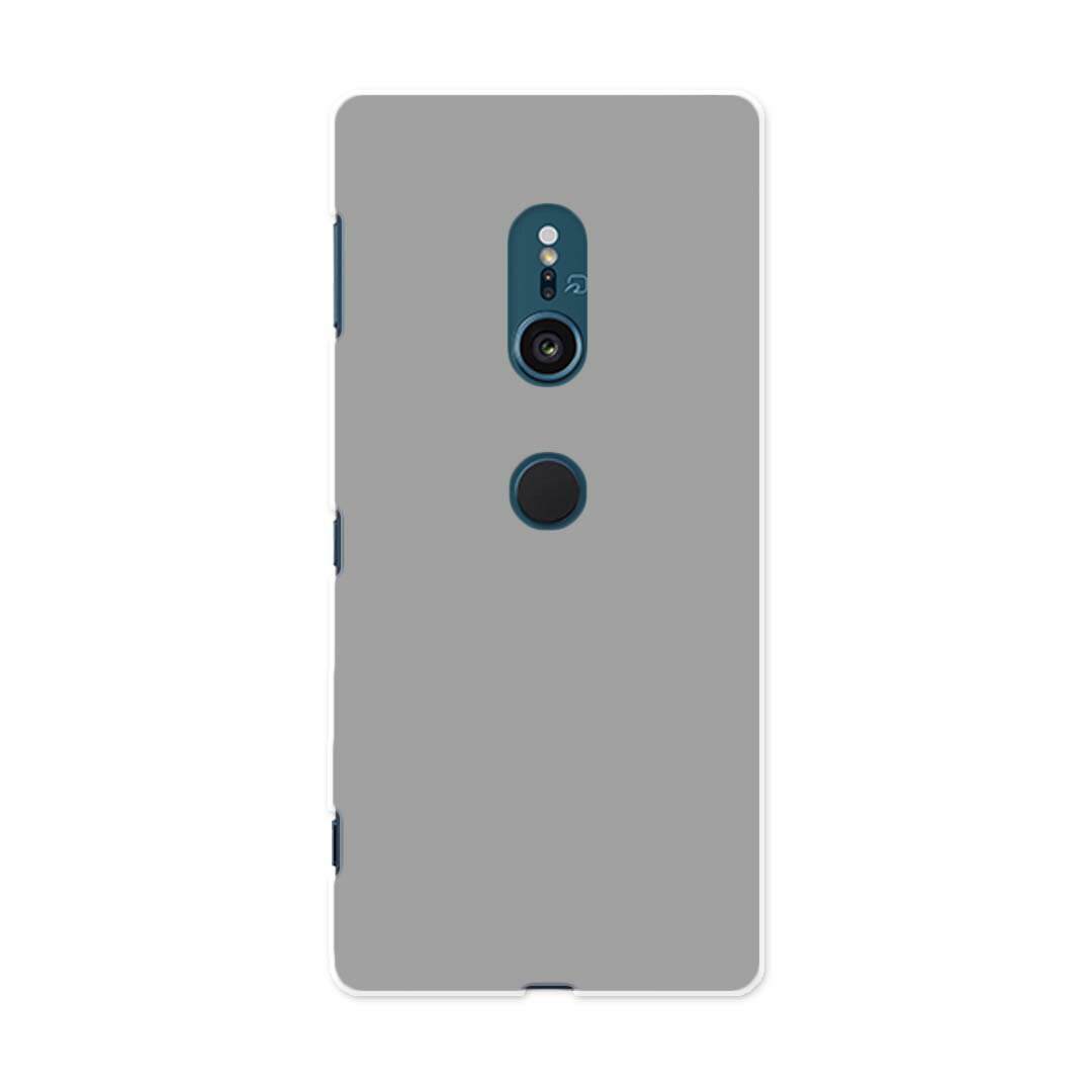SOV37 Xperia XZ2 エクスペリア エックスゼットツー au エーユー スマホ カバー スマホケース スマホカバー PC ハードケース 012251 グレー 単色 シンプル