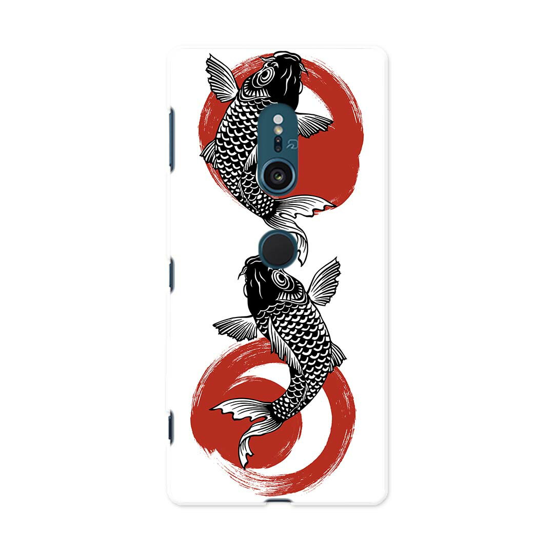 702SO XPERIA XZ2 エクスペリア エックスゼットツー 702so softbank ソフトバンク スマホ カバー ケース スマホケース スマホカバー PC ハードケース 014644 鯉　魚　和柄