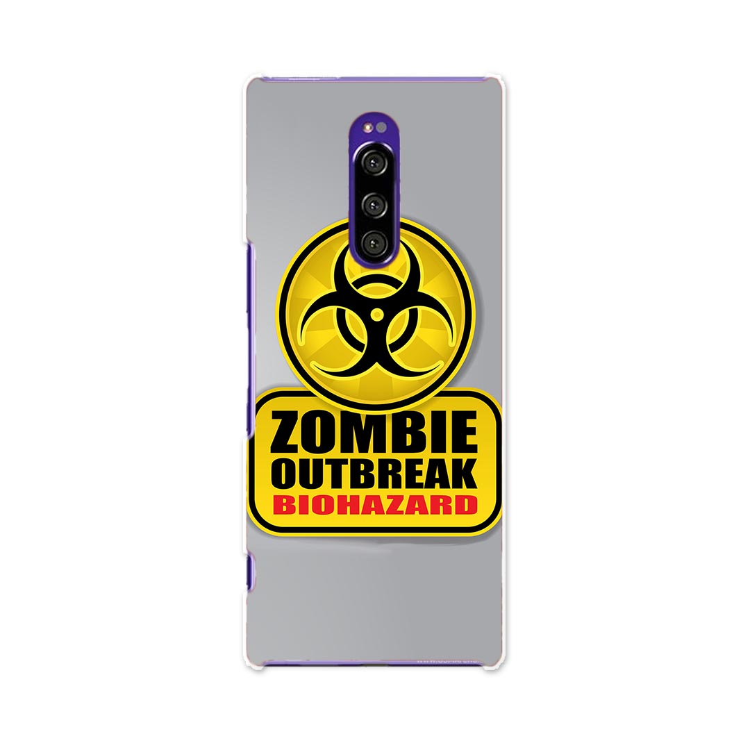 SOV40 Xperia 1 エクスペリア ワン au エーユー sov40 スマホ カバー ケース スマホケース スマホカバー TPU ソフトケース 001180 標識 ゾンビ バイオハザード