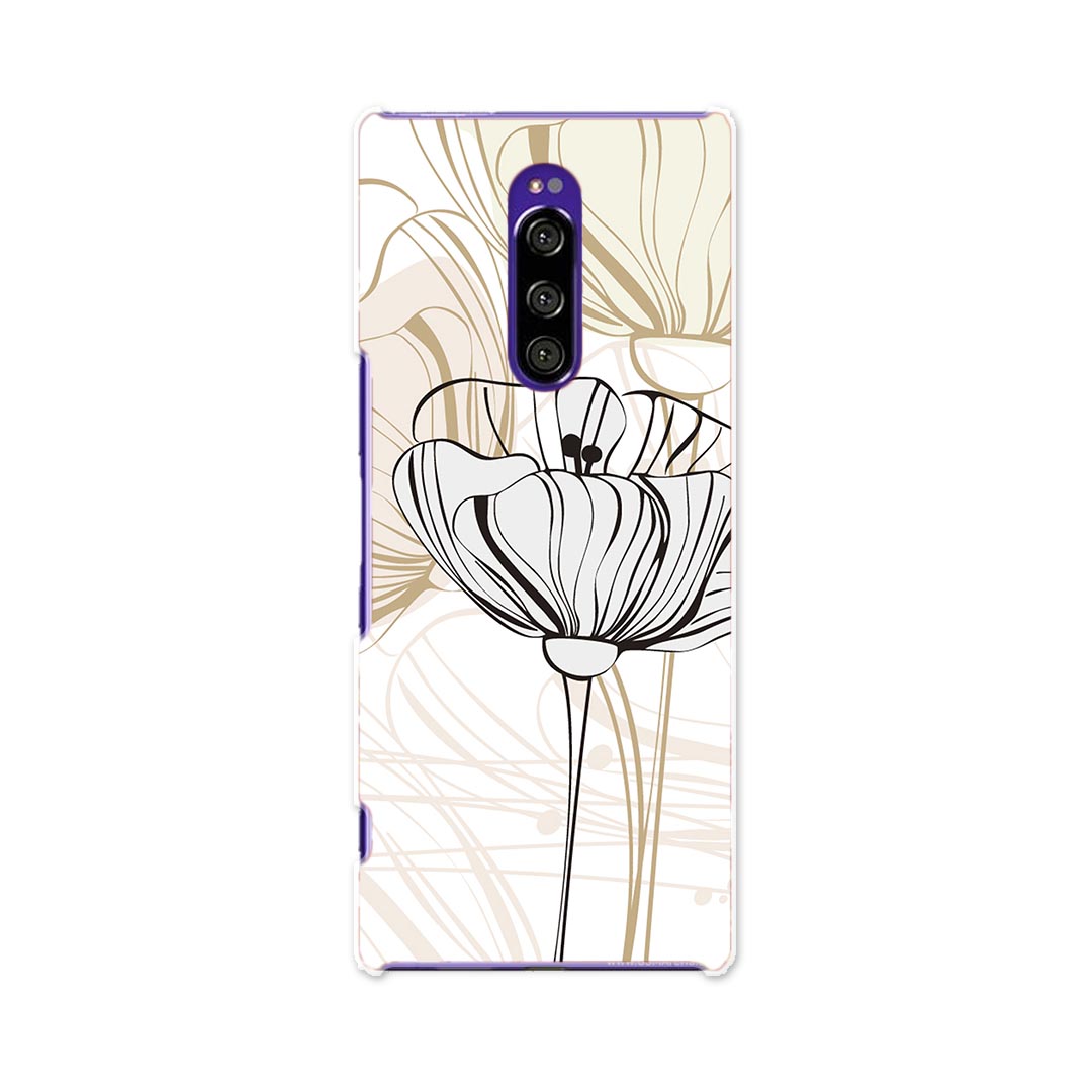 802SO Xperia 1 エクスペリア ワン softbank ソフトバンク 802so スマホ カバー ケース スマホケース スマホカバー TPU ソフトケース 001334 花