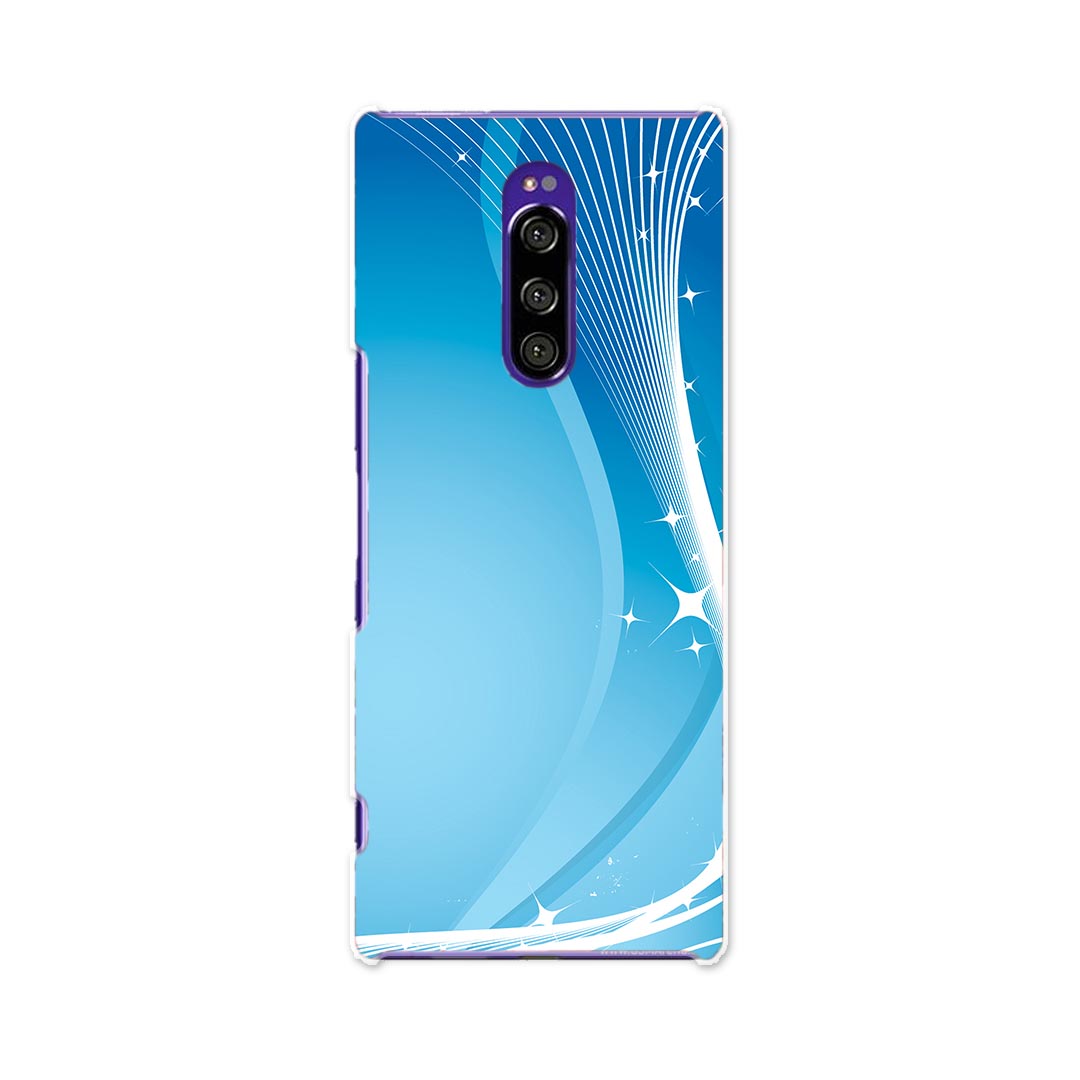 Rakuten - SOV40 Xperia 1 エクスペリア ワン au エーユー sov40 スマホ カバー ケース スマホケース スマホカバー TPU ソフトケース 001462 キラキラ　波