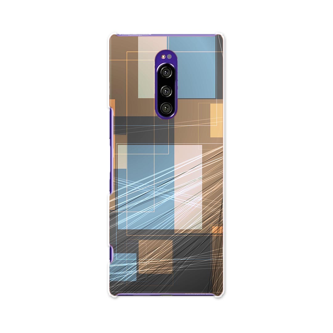 SOV40 Xperia 1 エクスペリア ワン au エーユー sov40 スマホ カバー ケース スマホケース スマホカバー TPU ソフトケース 002569 模様　シンプル　茶色