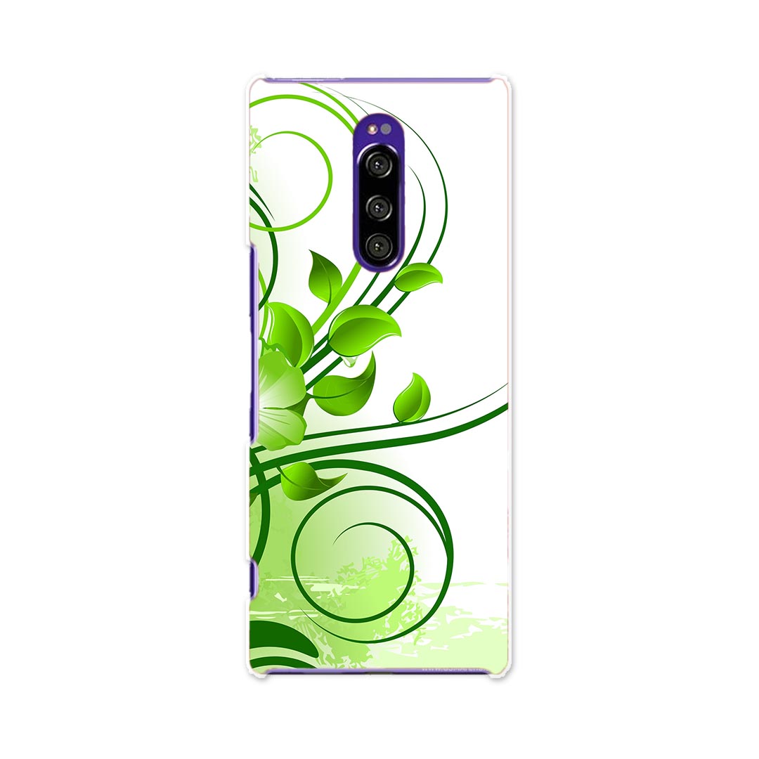 樂天商城 - SOV40 Xperia 1 エクスペリア ワン au エーユー sov40 スマホ カバー ケース スマホケース スマホカバー TPU ソフトケース 004953 花　フラワー　緑