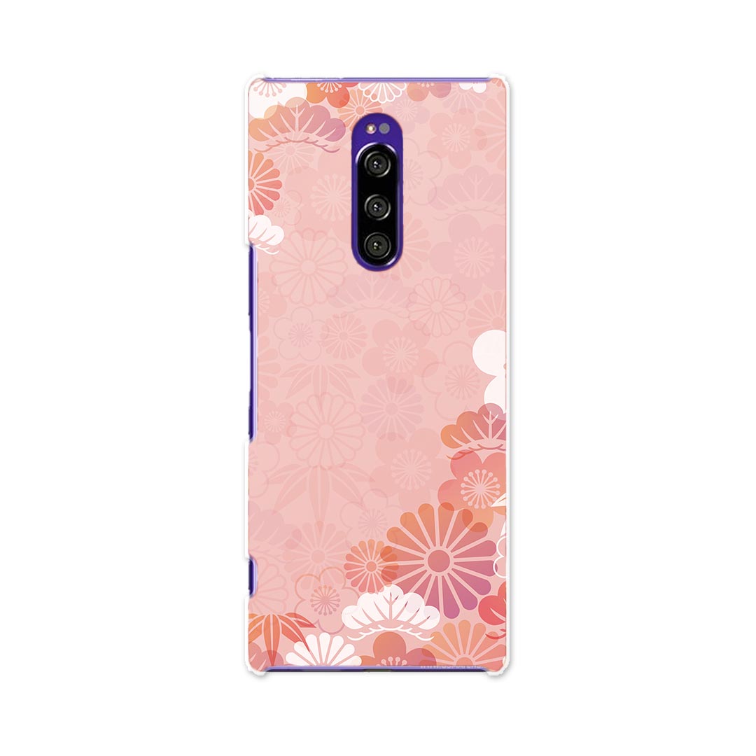 802SO Xperia 1 エクスペリア ワン softbank ソフトバンク 802so スマホ カバー ケース スマホケース スマホカバー PC ハードケース 005692 花　和風　和柄のサムネイル