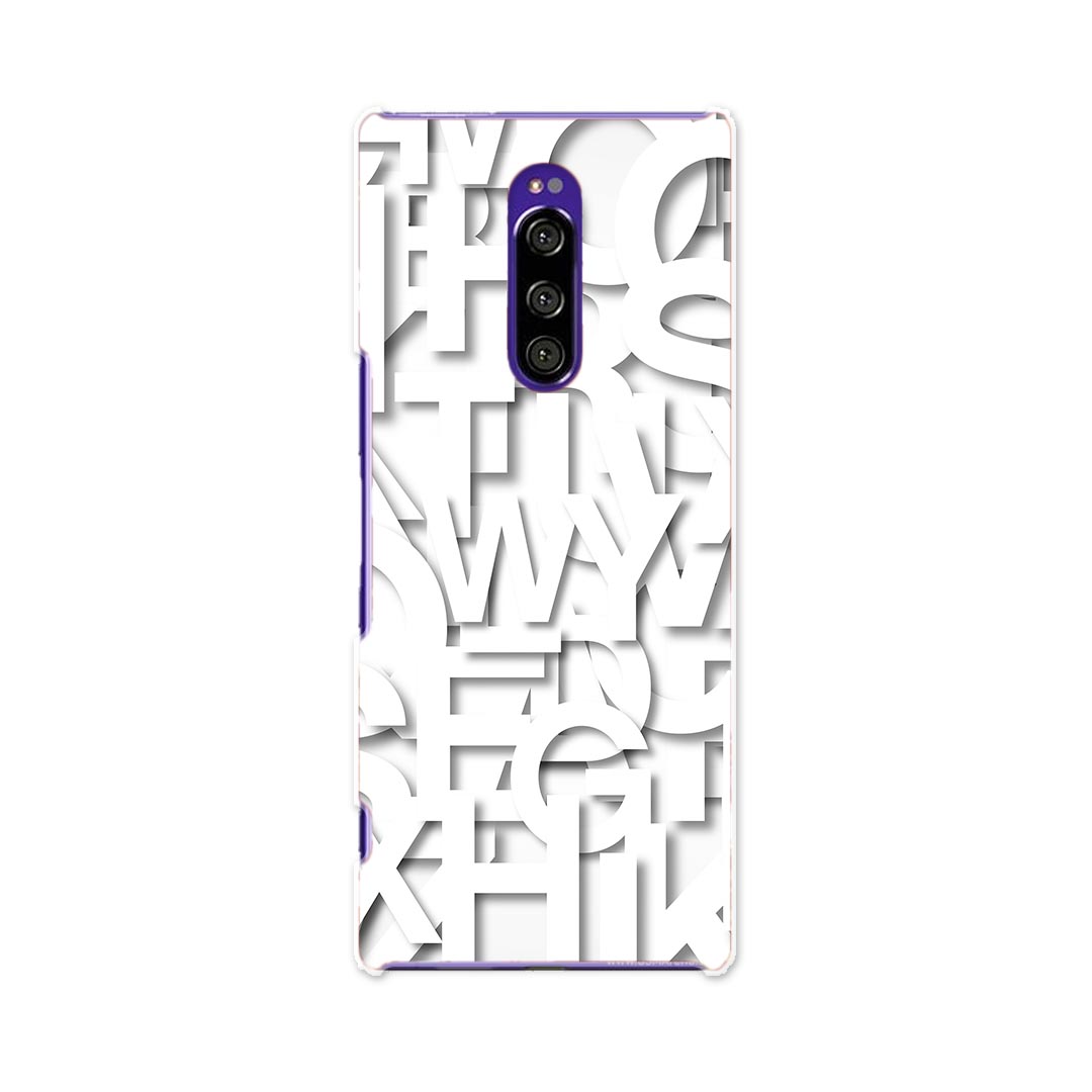 Mobile Phone - SOV40 Xperia 1 エクスペリア ワン au エーユー sov40 スマホ カバー ケース スマホケース スマホカバー TPU ソフトケース 005966 英語　文字　アルファベット