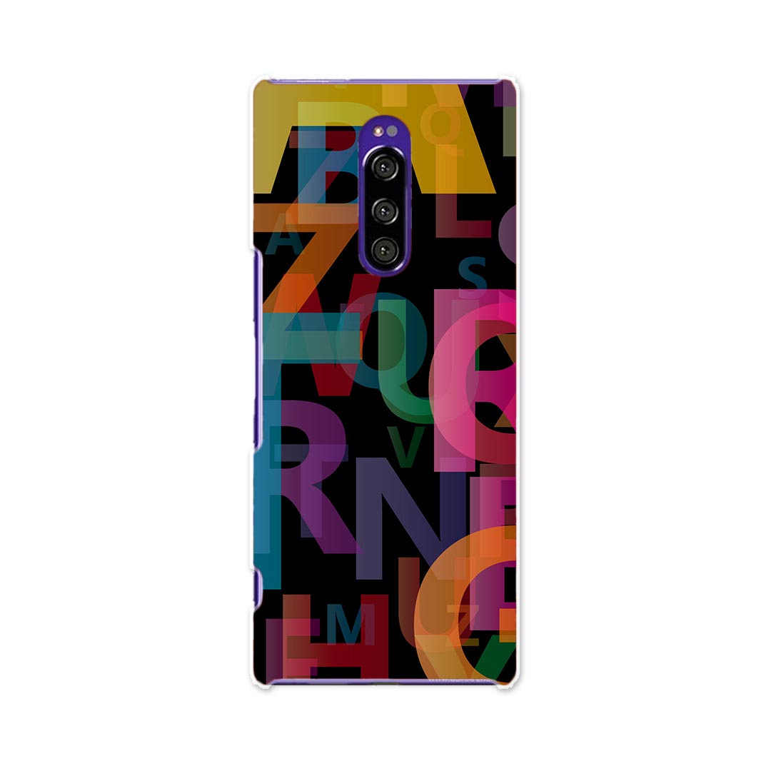 Rakuten - SOV40 Xperia 1 エクスペリア ワン au エーユー sov40 スマホ カバー ケース スマホケース スマホカバー TPU ソフトケース 007067 英語　カラフル　文字