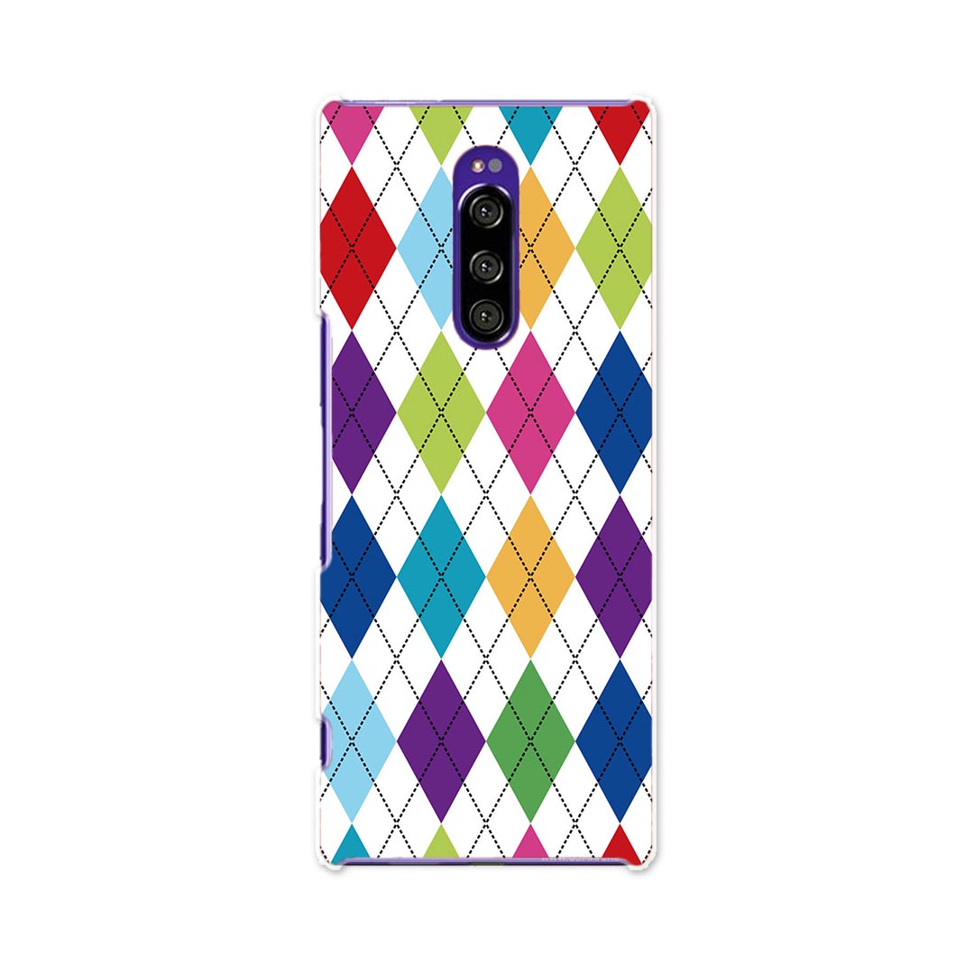 SO-03L Xperia 1 エクスペリア ワン docomo ドコモ so03l ケース スマホケース スマホカバー PC ハードケース 007102 アーガイル　模様