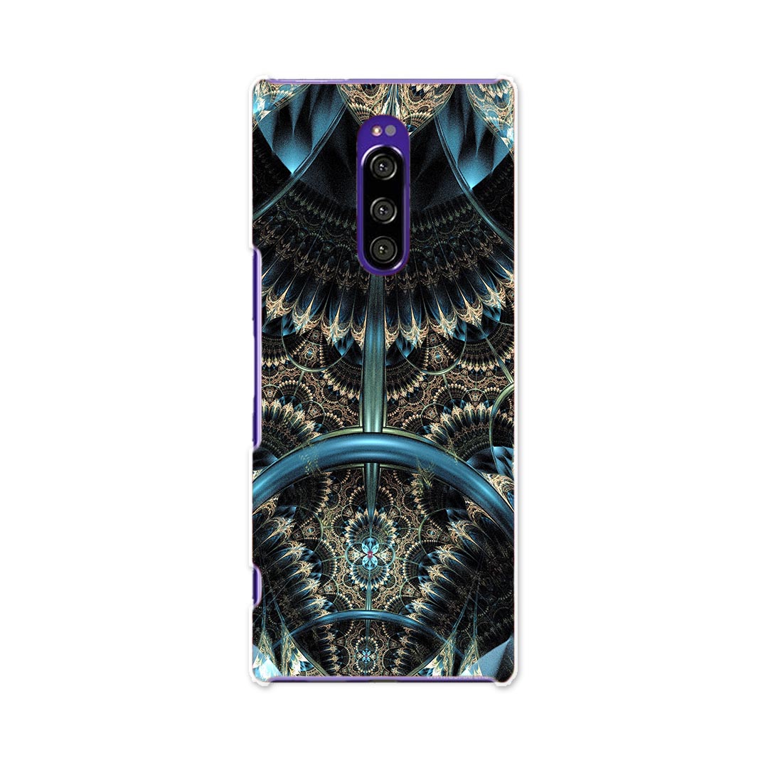 SOV40 Xperia 1 エクスペリア ワン au エーユー sov40 スマホ カバー ケース スマホケース スマホカバー TPU ソフトケース 008203 青　ブルー　ゴージャス